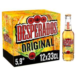 2 Packs de 12 bières Desperados Original aromatisée tequila - 12x33cl, 5,9%