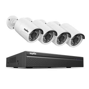 Système de vidéosurveillance PoE SANNCE - 4 Caméras 3MP (2304x1296) + Enregistreur vidéo NVR 8CH
