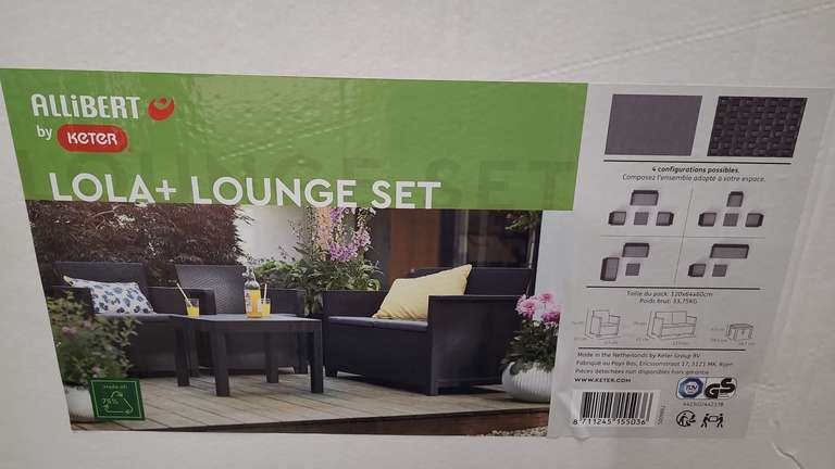 Salon de jardin 4 places Ketter Allibert Lola+ Lounge Set - Saran (45)