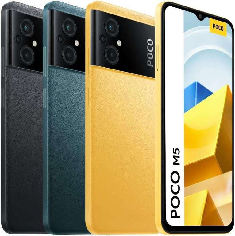 Smartphone 6.58" Xiaomi POCO M5 - 4G, FHD+ 90Hz, Helio G99, 50+2+2 MP, 5000 mAh (4/128 Go à 124€ & 4/64 Go à 115€) - Entrepôt France