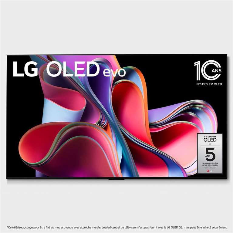 TV 55" LG Oled55G3 2023 - 4K UHD, OLED, Dalle Meta, HDMI 2.1 ALLM / VRR, Dolby Vision, Dolby Atmos (via coupon)