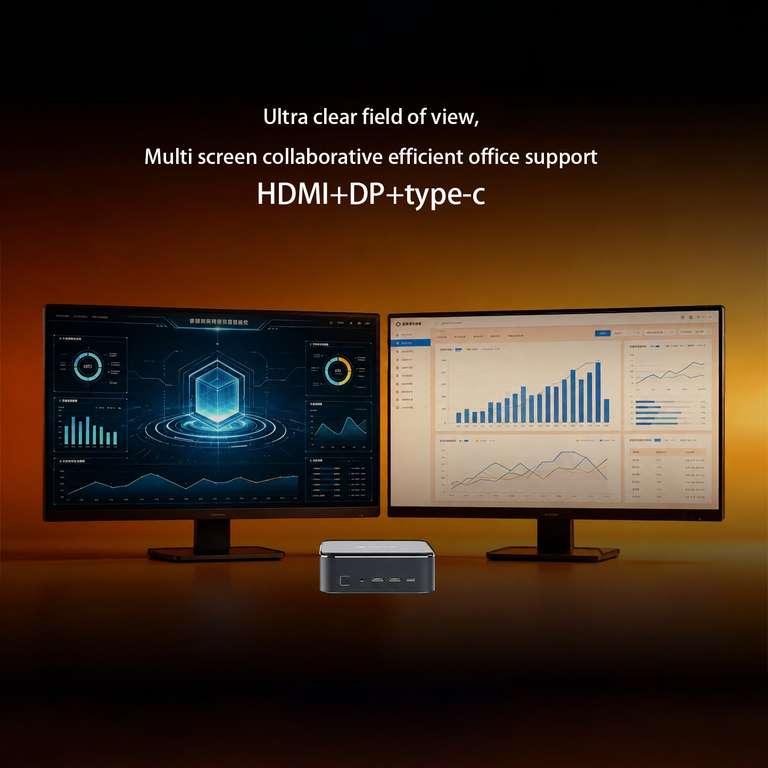 Soyo Mini Computer Mini PC Soyo M5 Ryzen 3 4300U 16 Go SSD 512 Go Vue triple écran – 166 ...