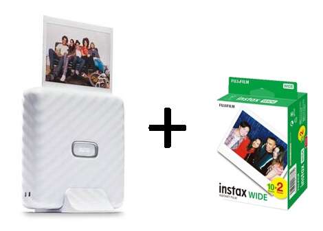 Fujifilm - Imprimante pour smartphone Instax Link Wide - blanc