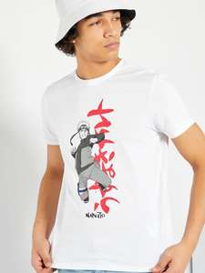 T-Shirt Naruto Homme - 100% Coton - Blanc (du XXS au M)