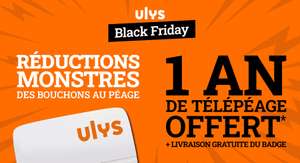 [Abonnés] Télépéage Ulys - 1 badge supplémentaire gratuit + 1 an d'abonnement offert
