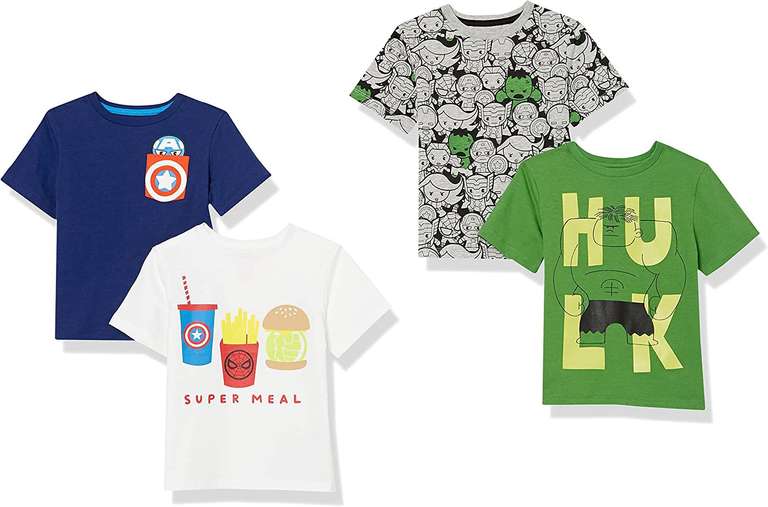 Lot de 4 T-shirts pour Enfants Disney Amazon Essentiels - Taille 10 ans
