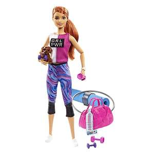 Jouet Barbie Bien-être coffret Sport avec poupée rousse