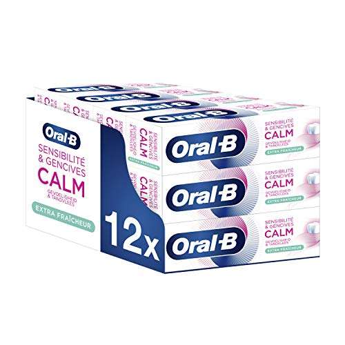 Lot de 12 tubes de dentifrice Oral-B Calm - 12 x 75 ml