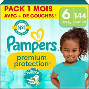 Couches Pampers Premium Protection Taille 6 (13+ kg) - 144 Couches Bébé