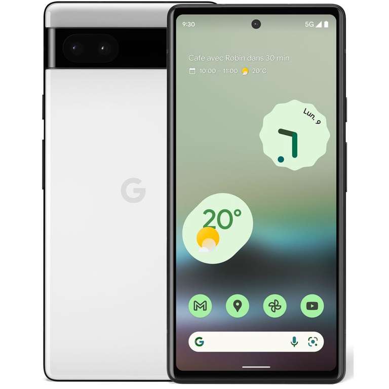 Smartphone 6.1" Google Pixel 6A - 5G, OLED FHD+, Google Tensor, RAM 6 Go, 128 Go (Coloris au choix) - Boulanger