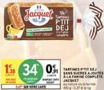 Tartines P'tit Déj Jacquet - différentes variétés (0.47€ fidélité + 0.41€ Shopmium)