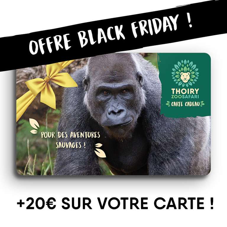 20€ offert sur la carte cadeau Zoo de Thoiry (shop.thoiry.net)