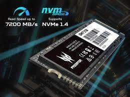 Disque SSD Acer Predator GM7 4To SSD M.2 PCI Express 4.0 NVMe 7400mo/s