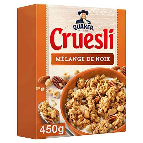 Céréales Quaker Cruesli - Mélange de Noix, 450g