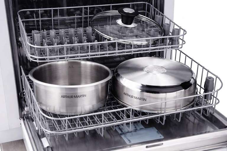 VITRINOR - Lot de 5 casseroles émail NOIR induction interieur facon