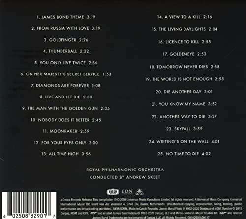 CD Bond 25 - 25 thèmes de James Bond par le Royal Philharmonic Orchestra