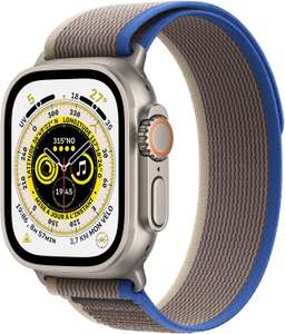 Montre connectée Apple Watch Ultra (GPS + Cellular) - 49mm, Boîtier en Titane avec Boucle Trail Bleu/Gris