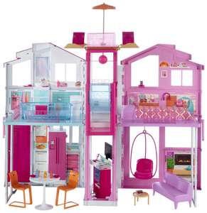 Maison poupée Barbie - Maison de poupée de Luxe à 2 étages et 4 pièces