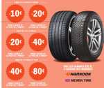 Jusqu'à 80€ de remise immédiate sur les pneus Hankook et Nexen