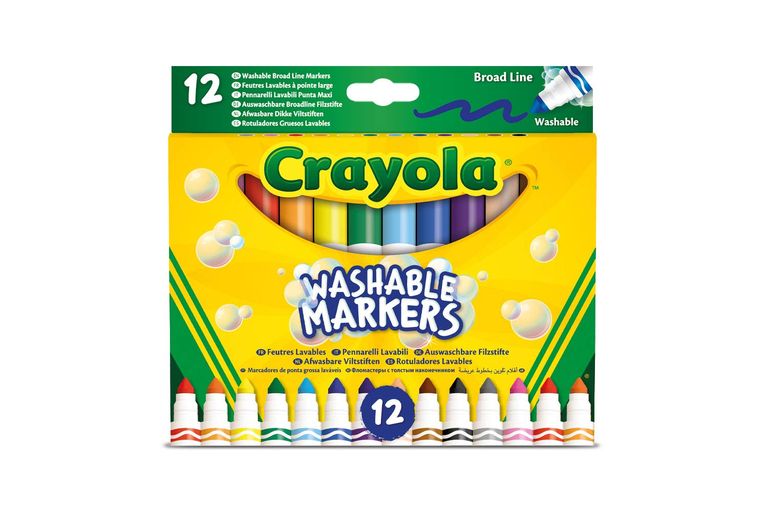 Lot de 12 feutres lavables Crayola - pointe maxi en fibre — promo Maison