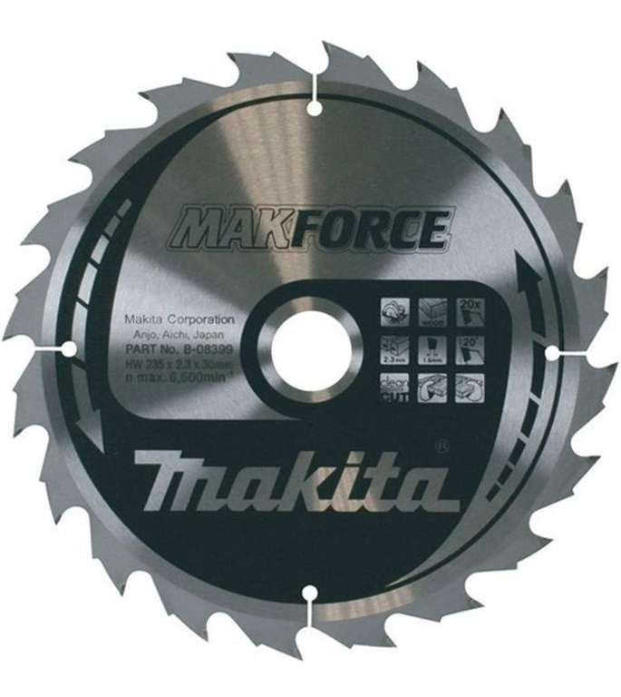 Lame à bois pour scies circulaires carbure Makita MakForce B-08137 - 140 mm