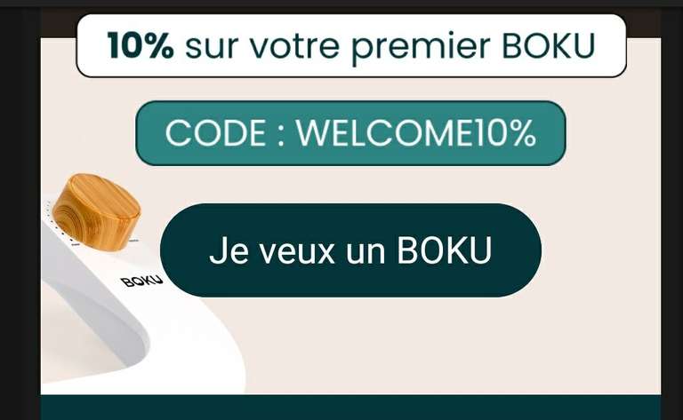 [Nouveaux clients] 10% de réduction sur première commande Boku (helloboku.com)