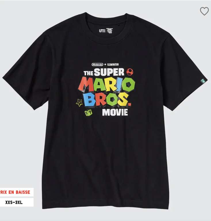 T-shirt graphique UT Super Mario Bros - Tailles XS à XL