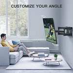 Support Mural TV Perlesmith - Inclinable et Orientable pour Écrans 26-65 Pouces Jusqu'à 45Kg, VESA 400 x 400mm (Vendeur Tiers)