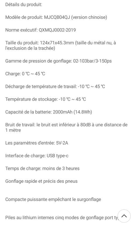 Pompe à air électrique Xiaomi Mijia Air Pump 1S MJCQB04QJ (Version Chinoise)