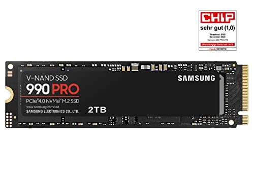 [Prime] SSD interne M.2 NVMe 4.0 Samsung 990 PRO (MZ-V9P2T0BW) - 2 To, TLC 3D, DRAM
