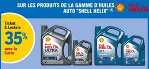 35% crédités sur la carte fidélité sur les huiles moteur Shell Helix (magasins participants)