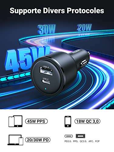 15% sur CABLING® Allume Cigare USB, PD3.0 USB C Charge Rapide, 20W