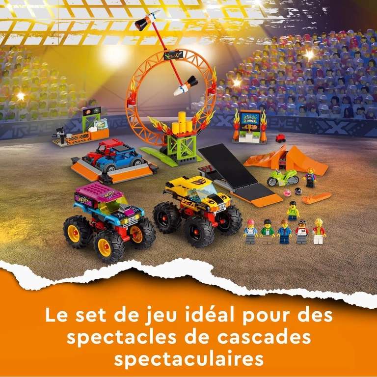 Jeu de construction Lego City (60295) - L’Arène de Spectacle des Cascadeurs (via 45€ sur la carte de fidélité)