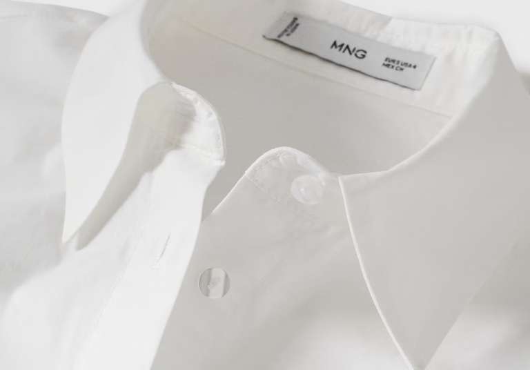 Chemise 100% coton regular-fit Femme - Blanc (du XS au XXL)