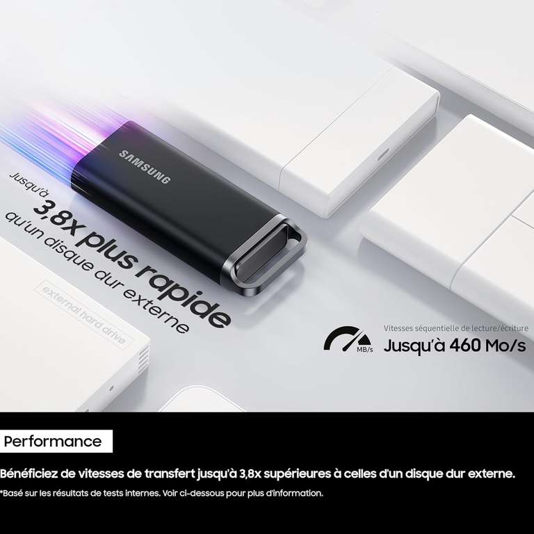 SSD Externe Samsung T5 EVO USB 3.2 4To (via 150€ d'ODR)