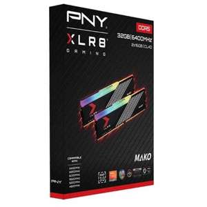 Kit Mémoire RAM PNY XLR8 32 GO (2x16 Go) DDR5 6400MHz CL40 RGB Hynix M-Die