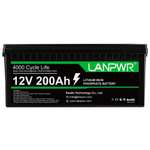 Batterie LANPWR LiFePO4 - 12V / 200Ah, 2560 Wh (Entrepôt EU)