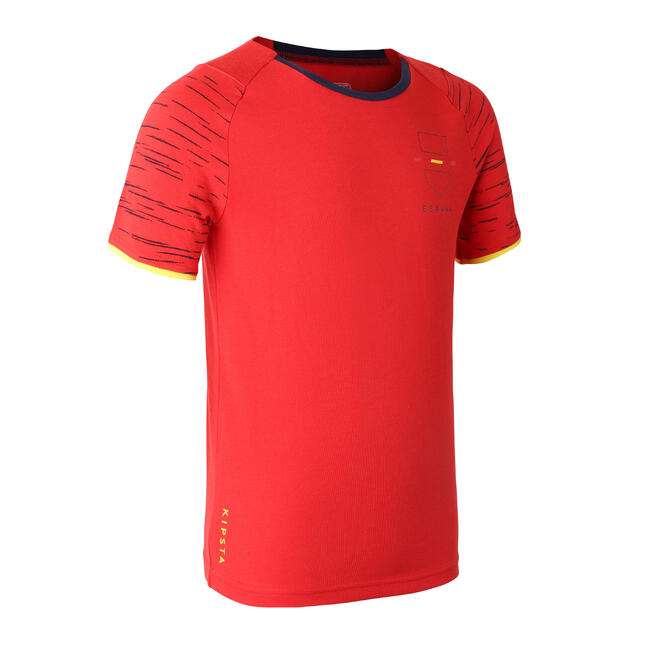 Sélection de T-shirts Enfant Kipsta FF100 en promotion - Ex: T-shirt Enfant Espagne, Rouge, du 6 au 14 ans