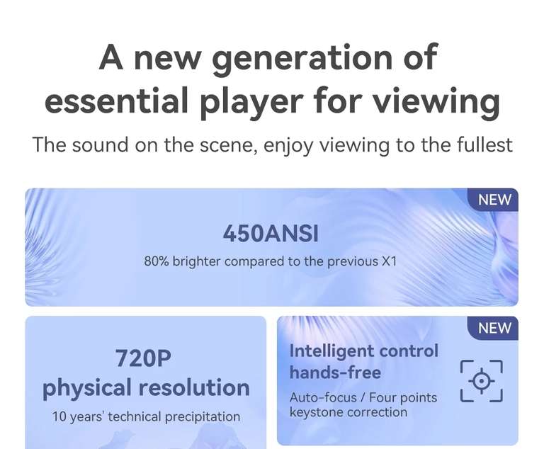 Projecteur Wanbo X2 Pro - 450 ANSI, Android 9.0, Native 720P, Dual-Band Wifi 6, Bluetooth 5.0 (stock Europe)