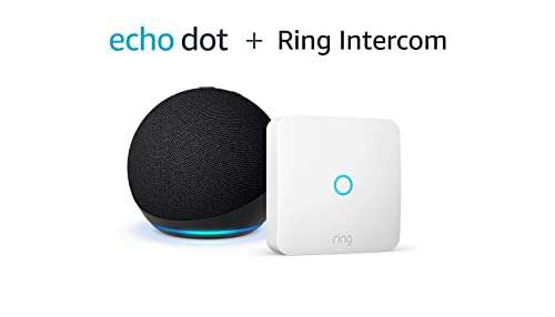Enceinte connectée Echo Dot (5e génération, version 2022) + Ring Intercom