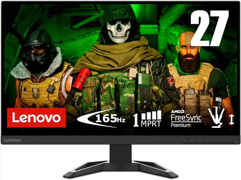 Écran PC 27" Gaming Lenovo G27-30 - WLED, Full HD, 165Hz, 1ms, FreeSync Premium, Haut-parleurs intégrés
