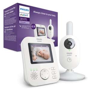 Babyphone vidéo Philips Avent - 2,7", Berceuses, fonction Répondre à bébé