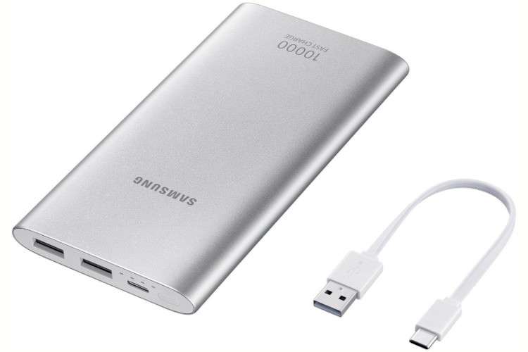 Batterie externe Samsung EB-P1100CS - 10000mAh, Fast Charge, 1 port USB-C, 2 ports USB-A, Coloris Silver (Via ODR de 20€) - Retrait magasin