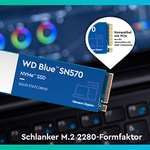SSD interne M.2 NVMe PCIe Gen3 WD_Blue SN570 - 1 To (Jusqu'à 3500 Mo/s en lecture)