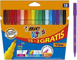Boîte de 18 feutres de coloriage Bic Kids à Pointe Fine - Couleurs Assorties