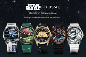 Collection Star Wars x Fossil : -50% sur les montres, Portes cartes et Sac à dos