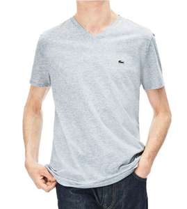 T-shirt Homme Lacoste Sport col V, coton - Gris (Tailles M, M/L)