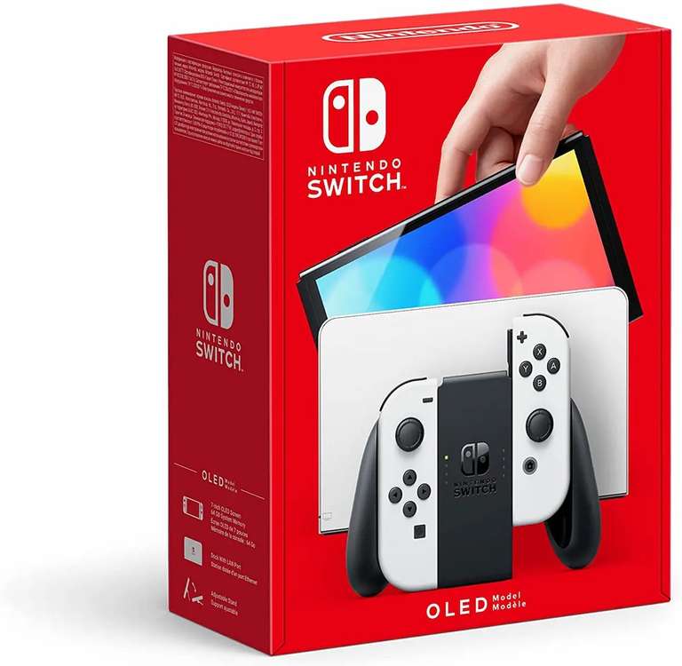 Console Nintendo Switch OLED - avec Joy-Con blancs (via 25€ en bon achat)