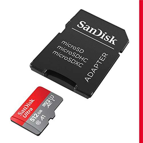 Carte mémoire microSDXC SanDisk Ultra (SDSQUAC-512G-GN6MA) - 512 Go, UHS-I + Adaptateur SD
