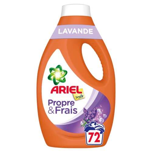Lessive Ariel Simply Lavande - 72 lavages, 3.6L